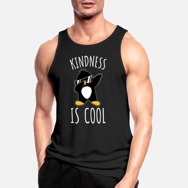 Kindness Is Cool Dabbing Dab Dance Geste Pinguin Männer Tank Top atmungsaktiv