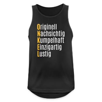 Bester Onkel Geschenk lustige Geschenkidee - Männer Tank Top atmungsaktiv - Schwarz - Vorne - Nick (188cm)