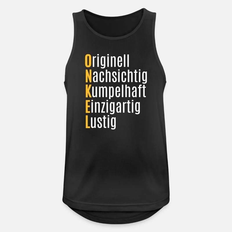 Bester Onkel Geschenk lustige Geschenkidee - Männer Tank Top atmungsaktiv - Schwarz