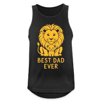Meilleur Papa Lion Lion Père Lion Meilleur Papa De tous les temps - Débardeur respirant Homme - noir - Devant - Nick (188cm)