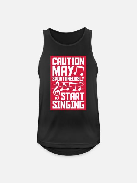 may spontaneously start singing - Men's Breathable Tank Top - black