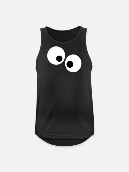 Funny eyes - Men's Breathable Tank Top - black