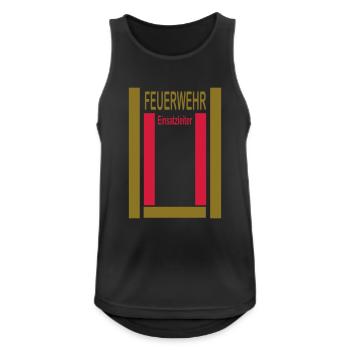 Feuerwehr Einsatzleiter - Männer Tank Top atmungsaktiv - Schwarz - Vorne - Nick (188cm)