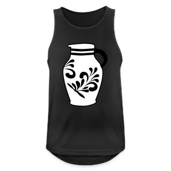 Hessischer Bembel - Männer Tank Top atmungsaktiv - Schwarz - Vorne - Nick (188cm)