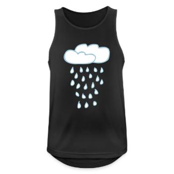 nuage de pluie - Débardeur respirant Homme - noir - Devant - Nick (188cm)