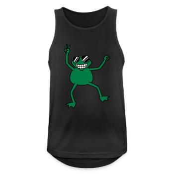 cool_frog - Men's Breathable Tank Top - black - Front - Nick (188cm)
