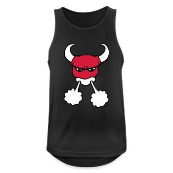 Stierkuh Kuh Stier angry bull comics Chicago - Männer Tank Top atmungsaktiv - Schwarz - Vorne - Nick (188cm)