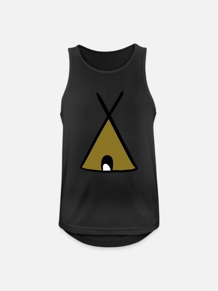 Tipi - Männer Tank Top atmungsaktiv - Schwarz