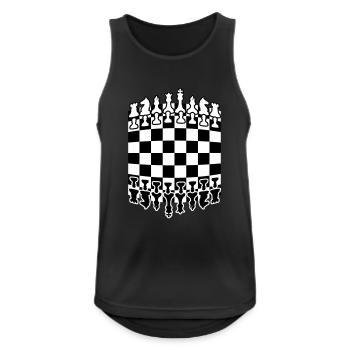 Chessboard Pattern Design - Men's Breathable Tank Top - black - Front - Nick (188cm)