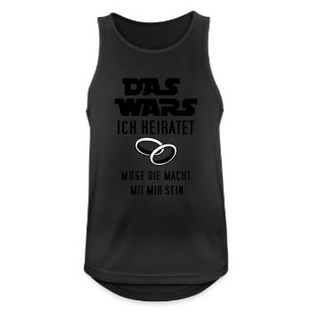 das wars - ich heiratet - Männer Tank Top atmungsaktiv - Schwarz - Vorne - Nick (188cm)