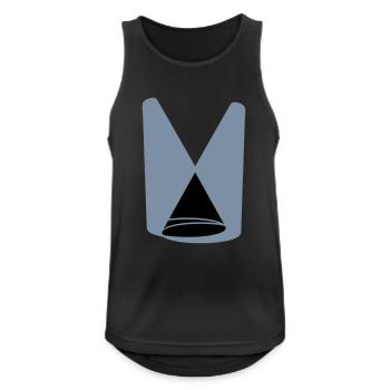 Bühne 2 Scheinwerfer Lichtkegel - Männer Tank Top atmungsaktiv - Schwarz - Vorne - Nick (188cm)