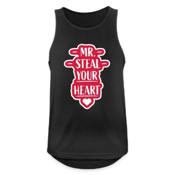 Mr steal your heart - Men's Breathable Tank Top - black - Front - Nick (188cm)