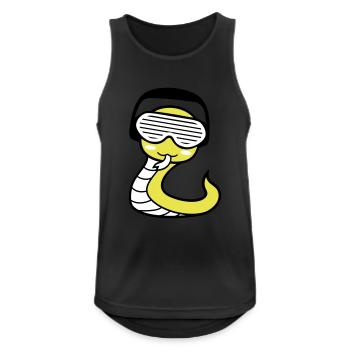 Cute Headphones Party Club Music Fun - Men's Breathable Tank Top - black - Front - Nick (188cm)