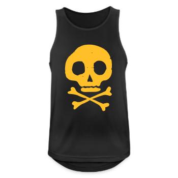Crâne et os - Débardeur respirant Homme - noir - Devant - Nick (188cm)