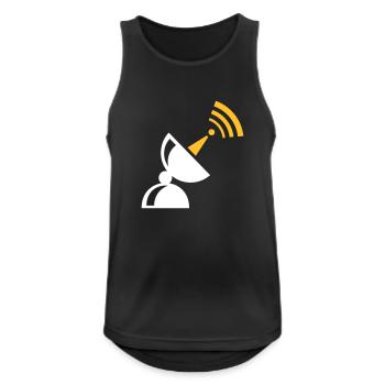 Radio station for nerds - Men's Breathable Tank Top - black - Front - Nick (188cm)