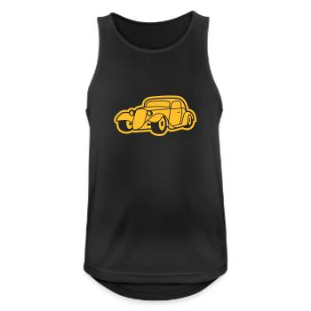 1 colors - Hot Rod Oldtimer Custom Cars Automobil - Men's Breathable Tank Top - black - Front - Nick (188cm)
