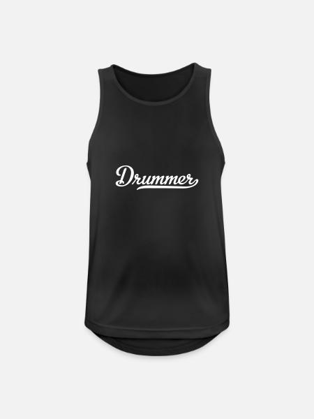 Drummer - Männer Tank Top atmungsaktiv - Schwarz