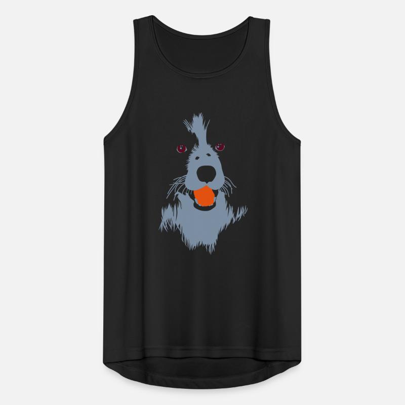 Facing Dog Men's Breathable Tank Top