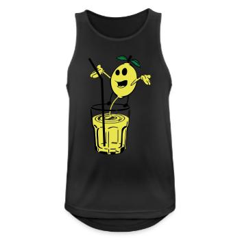zitrone pinkelt limonade - Männer Tank Top atmungsaktiv - Schwarz - Vorne - Nick (188cm)