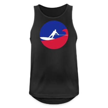 surfer sur sup - Débardeur respirant Homme - noir - Devant - Nick (188cm)
