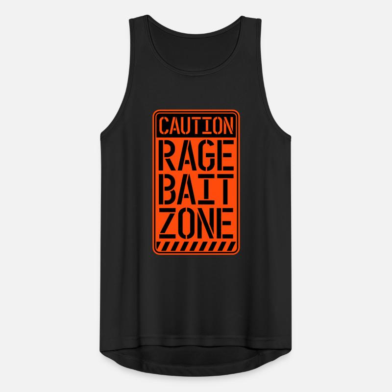 Warning Rage Bait Caution Zone Schild Spaß Warnung Männer Tank Top atmungsaktiv