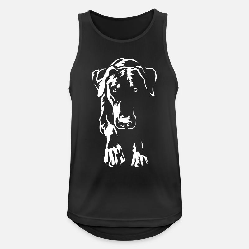 Dobermann "Black Edition" - Männer Tank Top atmungsaktiv - Schwarz