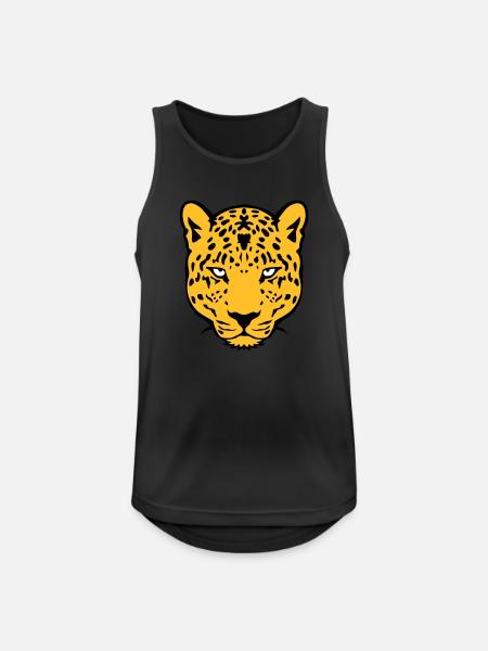 leopards wild animal 30 - Men's Breathable Tank Top - black