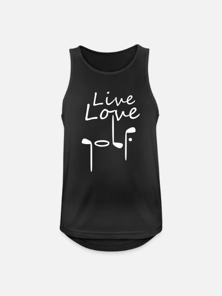 live love golf - Men's Breathable Tank Top - black