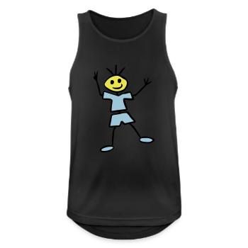 Stick figure - Men's Breathable Tank Top - black - Front - Nick (188cm)