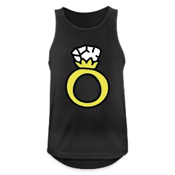 Ring - Ehering 3 - Männer Tank Top atmungsaktiv - Schwarz - Vorne - Nick (188cm)