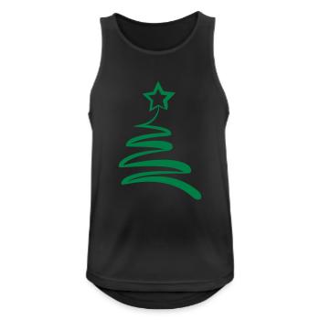 Sapin de Noël - Débardeur respirant Homme - noir - Devant - Nick (188cm)