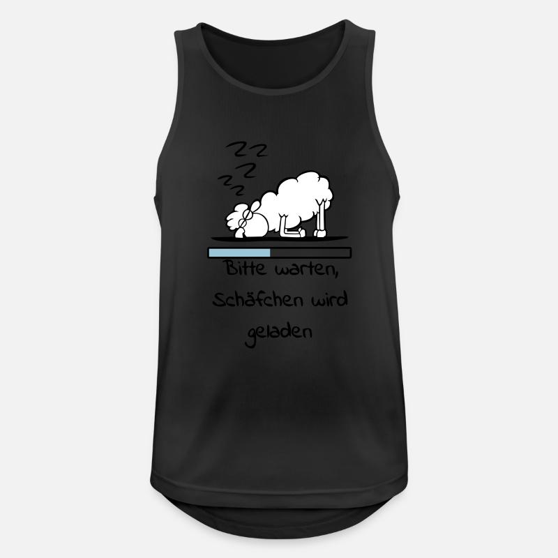 Schäfchen - Männer Tank Top atmungsaktiv - Schwarz