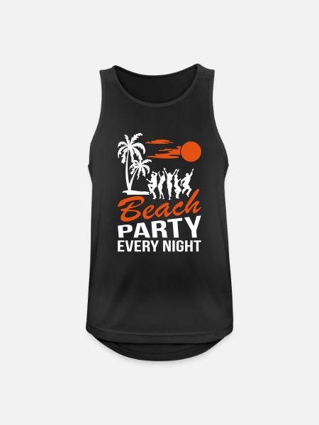Beach Party Night - Männer Tank Top atmungsaktiv - Schwarz