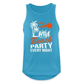 Beach Party Night - Männer Tank Top atmungsaktiv - Saphirblau - Vorne - Nick (188cm)