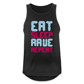 Eat Sleep Rave Repeat - Men's Breathable Tank Top - black - Front - Nick (188cm)