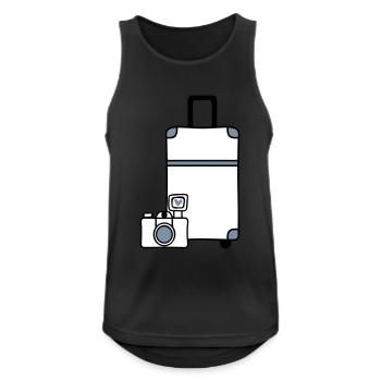 Kamera Koffer Reise Liebe - Männer Tank Top atmungsaktiv - Schwarz - Vorne - Nick (188cm)
