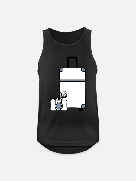 Camera Suitcase Travel Love - Men's Breathable Tank Top - black