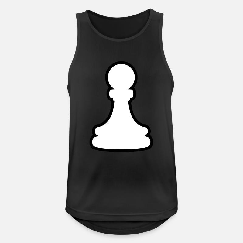 Weiße Bauer Figur - Männer Tank Top atmungsaktiv - Schwarz
