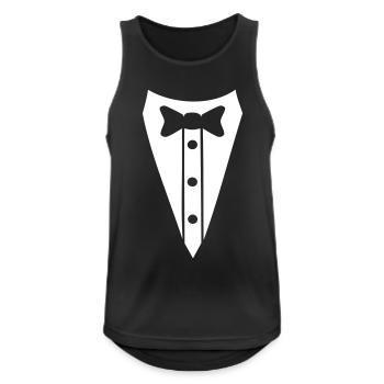 Suit Bow Tie Shirt Jacket Vest Costume - Men's Breathable Tank Top - black - Front - Nick (188cm)
