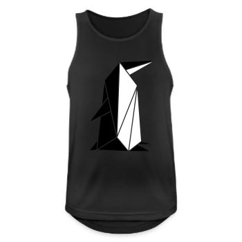 Origami: putziger Pinguin - Männer Tank Top atmungsaktiv - Schwarz - Vorne - Nick (188cm)