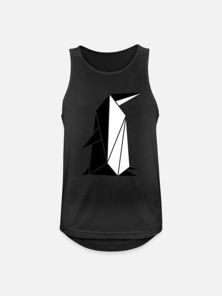 Origami: putziger Pinguin - Men's Breathable Tank Top - black
