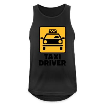 Taxifahrer - Männer Tank Top atmungsaktiv - Schwarz - Vorne - Nick (188cm)