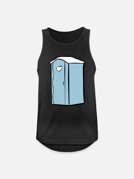 Toilette - Männer Tank Top atmungsaktiv - Schwarz