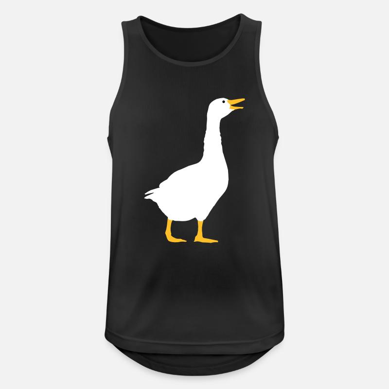 Lachende Gans Design - Männer Tank Top atmungsaktiv - Schwarz