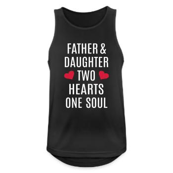 Father and daughter heart soul best dad fathers day - Men's Breathable Tank Top - black - Front - Nick (188cm)