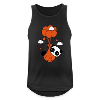 Panda cub in the clouds - Men's Breathable Tank Top - black - Front - Nick (188cm)
