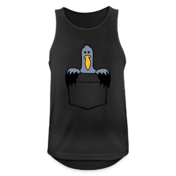 Tasche Möwe Unterwegs mitnehmen - Männer Tank Top atmungsaktiv - Schwarz - Vorne - Nick (188cm)