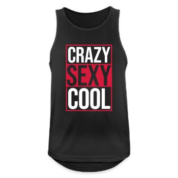 design cool sexy fou - Débardeur respirant Homme - noir - Devant - Nick (188cm)