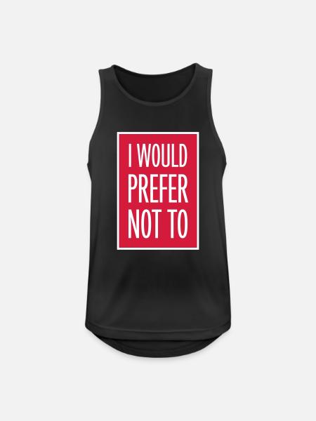 I prefer not to - Men's Breathable Tank Top - black