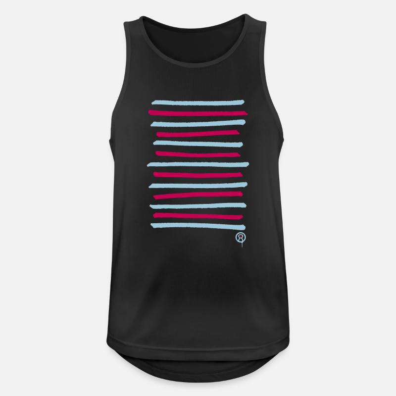 Sprayed graffiti lines, printing color freely selectable - Men's Breathable Tank Top - black